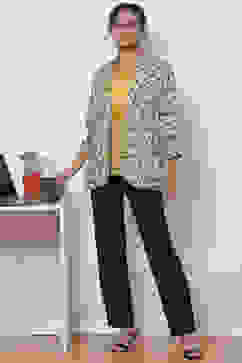 Mud Ochre LIVA Printed Kurta with Jacket image number 7