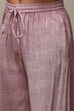 Red Cotton Blend Straight Kurta Palazzo Suit Set image number 2