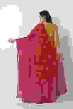 Maroon White Mul Chanderi Dupatta image number 2