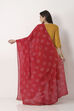 Maroon White Mul Chanderi Dupatta image number 2