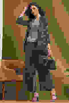 Sage Green Hand-Block Printed Straight Co-ord Set image number 0