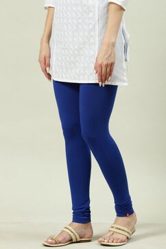 Royal Blue Cotton Lycra Churidar image number 0