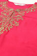 Sap Green Embroidered Straight Kurta Set image number 1