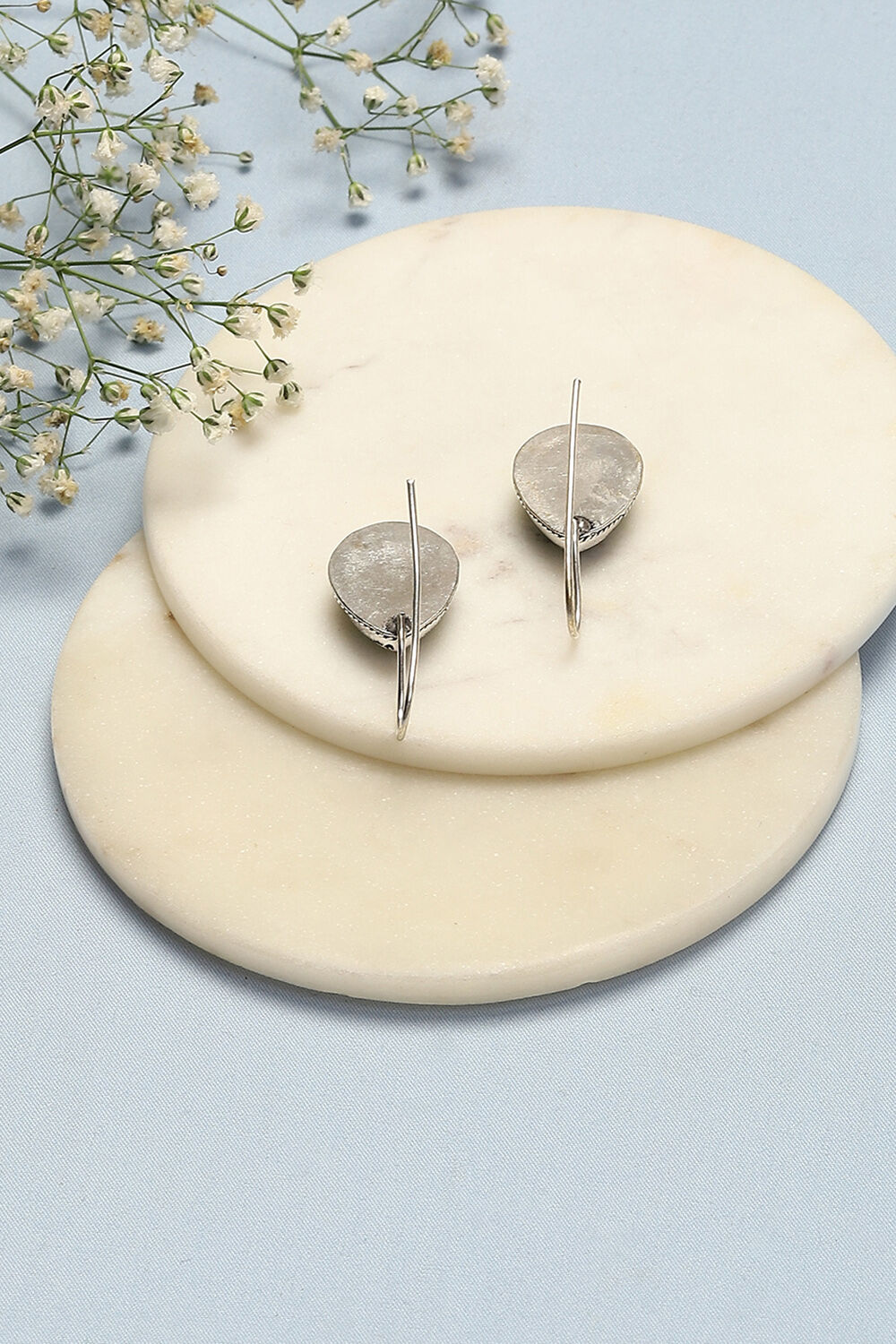 Light Blue Brass Earrings image number 2