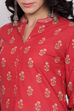 Navy Blue Cotton Straight Printed Kurta image number 1