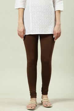 Coffee Cotton Lycra Churidar image number 2
