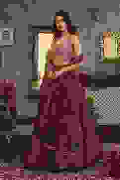 Pink Chanderi Digital Printed Lehenga Set image number 0