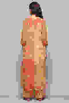 Yellow Printed Asymmetric Kurta & Palazzo Suit Set image number 4