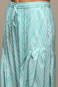 Sky Blue Rayon Straight Kurta Cross Yoke Salwar Suit Set image number 2