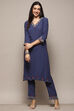Pink Poly Viscose Straight Suit Set image number 0