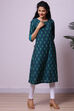 Green Cotton Yarndyed Kurta image number 3