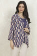 Blue Viscose Rayon Printed Top image number 4