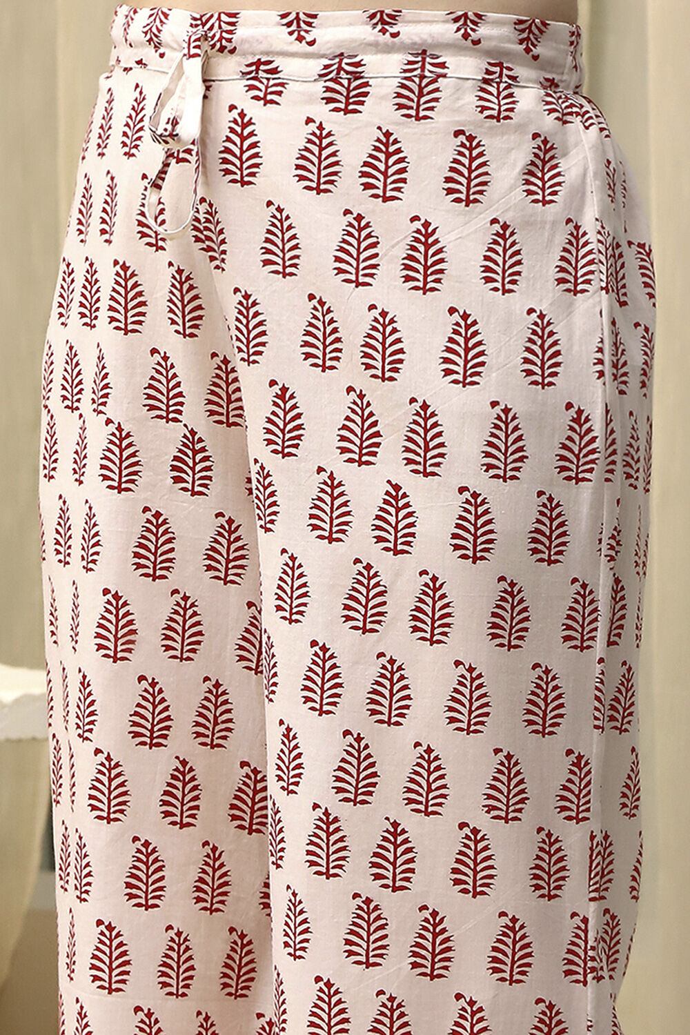 Slate Blue Cotton Hand Block Print Unstitched Suit Set image number 3