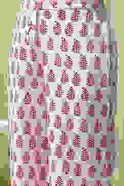 Slate Blue Cotton Hand Block Print Unstitched Suit Set image number 3