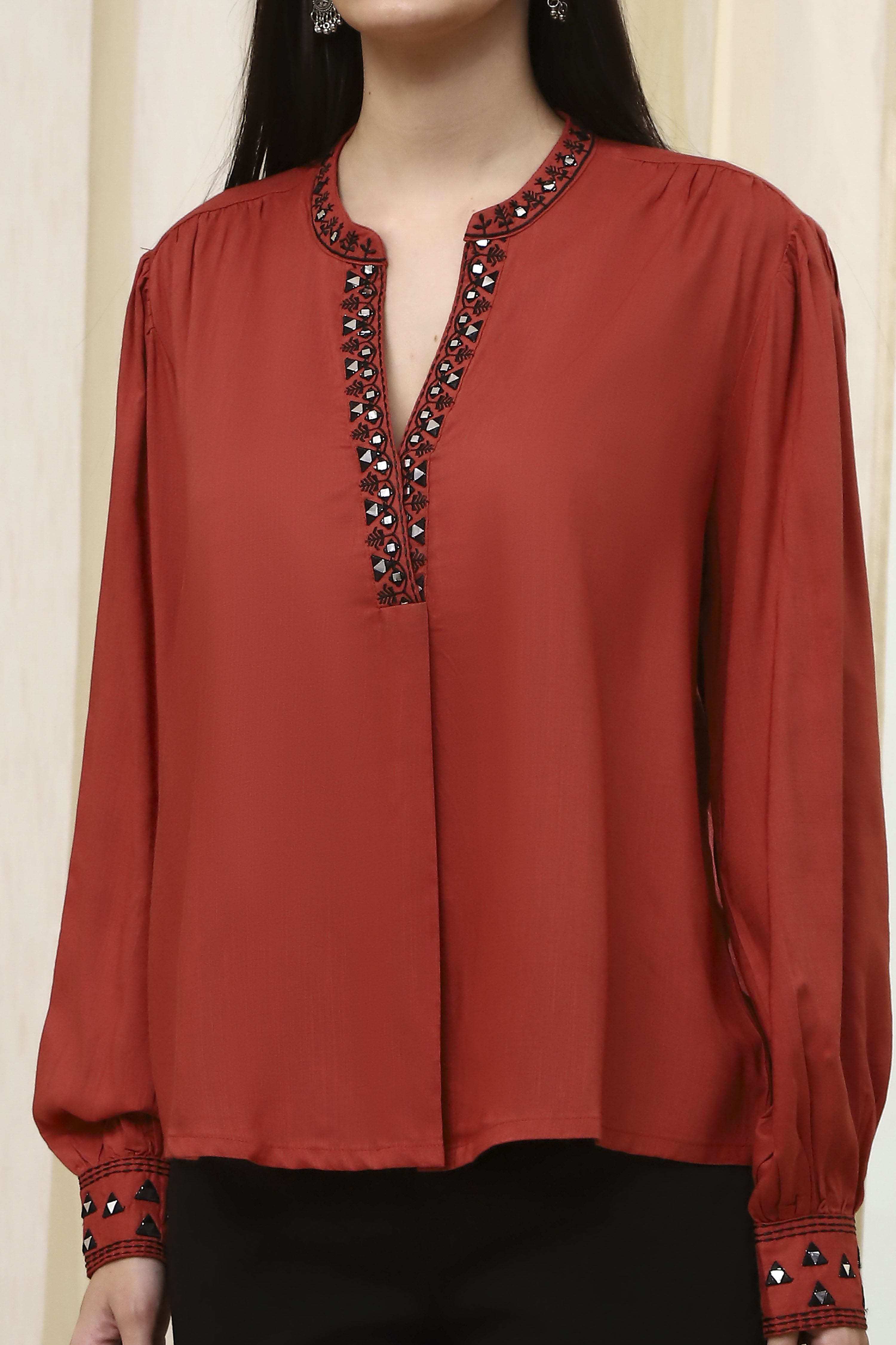 Rust Solid Straight Top image number 1