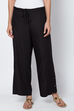 Black Viscose Solid Palazzo image number 0