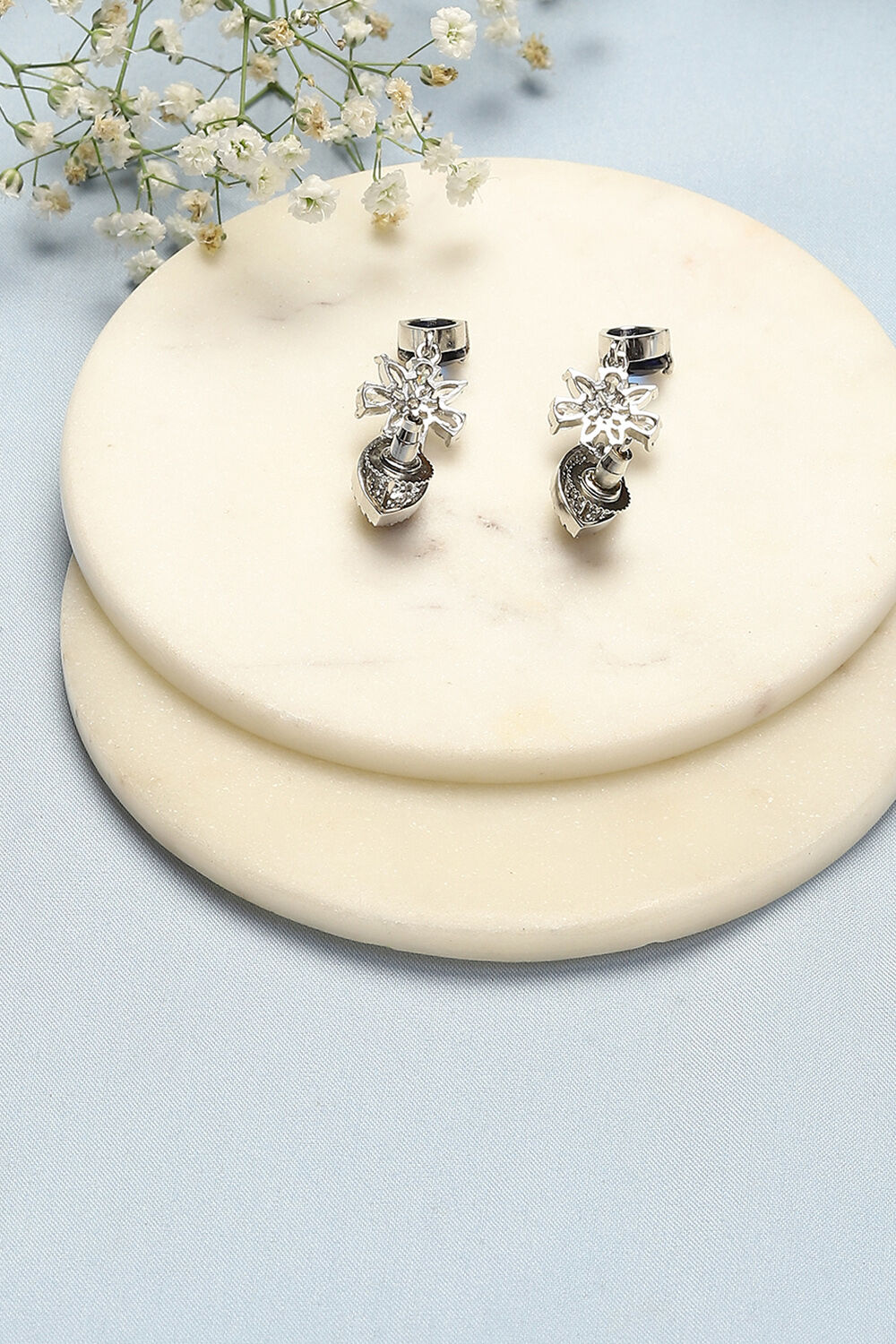 Navy Brass Earrings image number 2