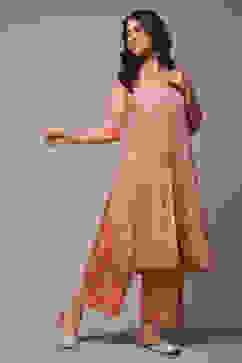 Coral Viscose Straight Printed 2 Piece Set image number 0