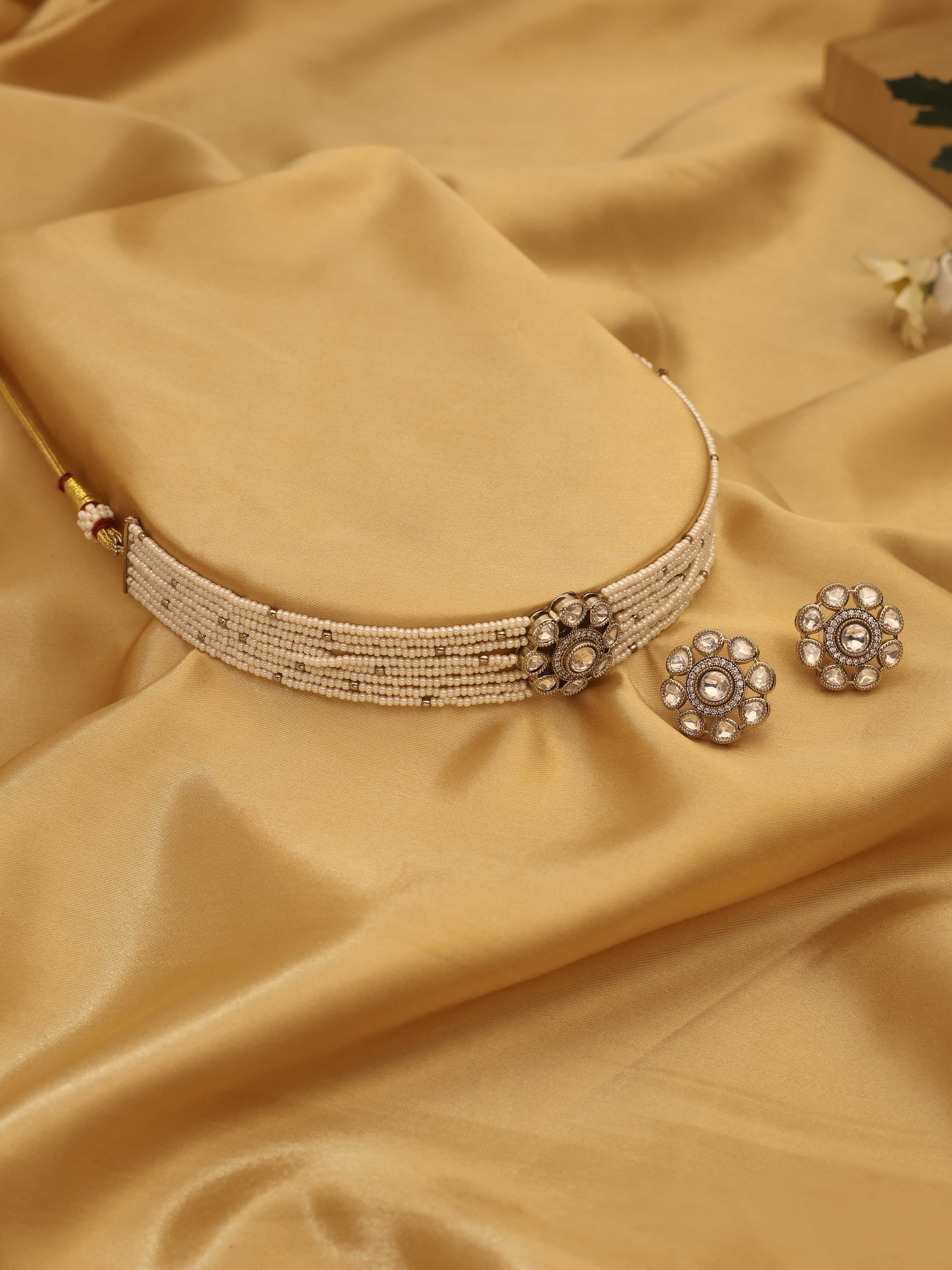 biba White Brass Choker SetWhite Brass Choker Set-picture-54