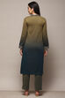 Teal Green Polyester Straight Yarndyed 2 Piece Set image number 4