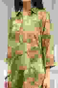 Green Printed Kurta Pants Co-ord Set image number 1