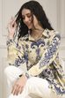 Off-White and Blue Printed Relaxed Fit Shirt image number 0