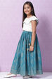Berry Red Viscose Lehenga Set image number 3