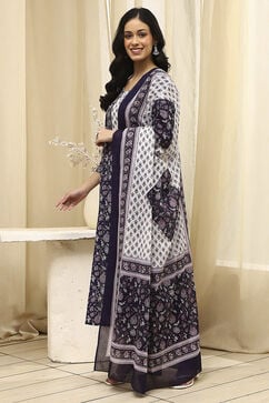 Assorted Cotton Hand Block Print Unstitched Suit Set image number 4