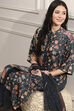 Charcoal Printed Straight Suit Set image number 0