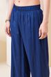 Blue Viscose Blend Straight Kurta Pants Set image number 2