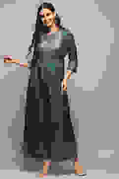 Teal Viscose Jackquard Straight Printed Jumpsuit image number 0