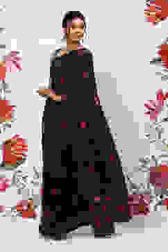 Rohit Bal Indigo Cotton Blend Saree image number 2