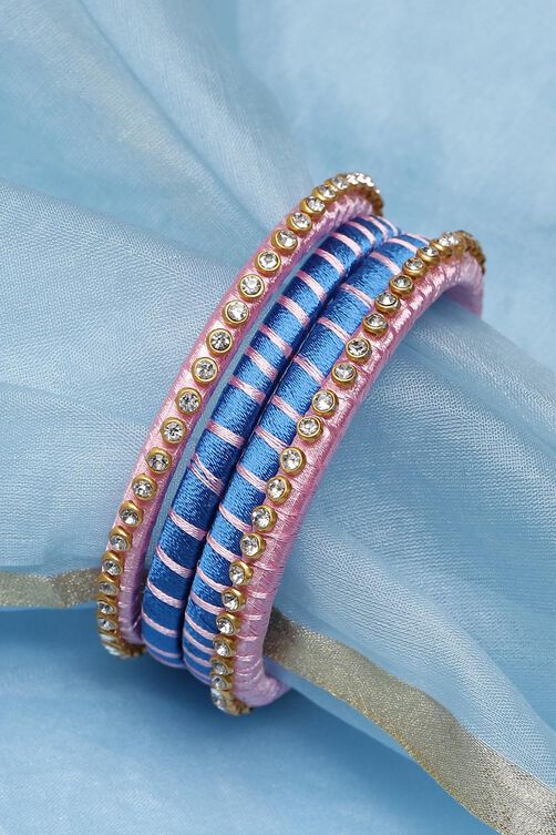 Blue And Peach Girls Bangles image number 1