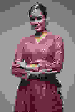 Pink Nylon Lehenga Set image number 5