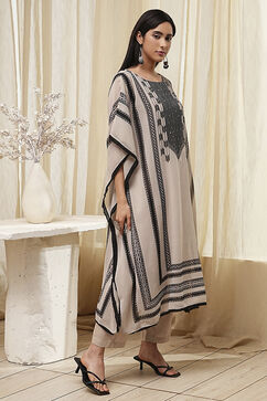Black Polyester Printed Fusion Set image number 5