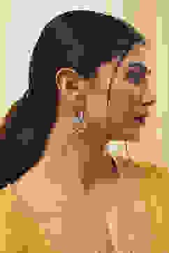 Oxidised Gold Brass Chaandbali image number 3