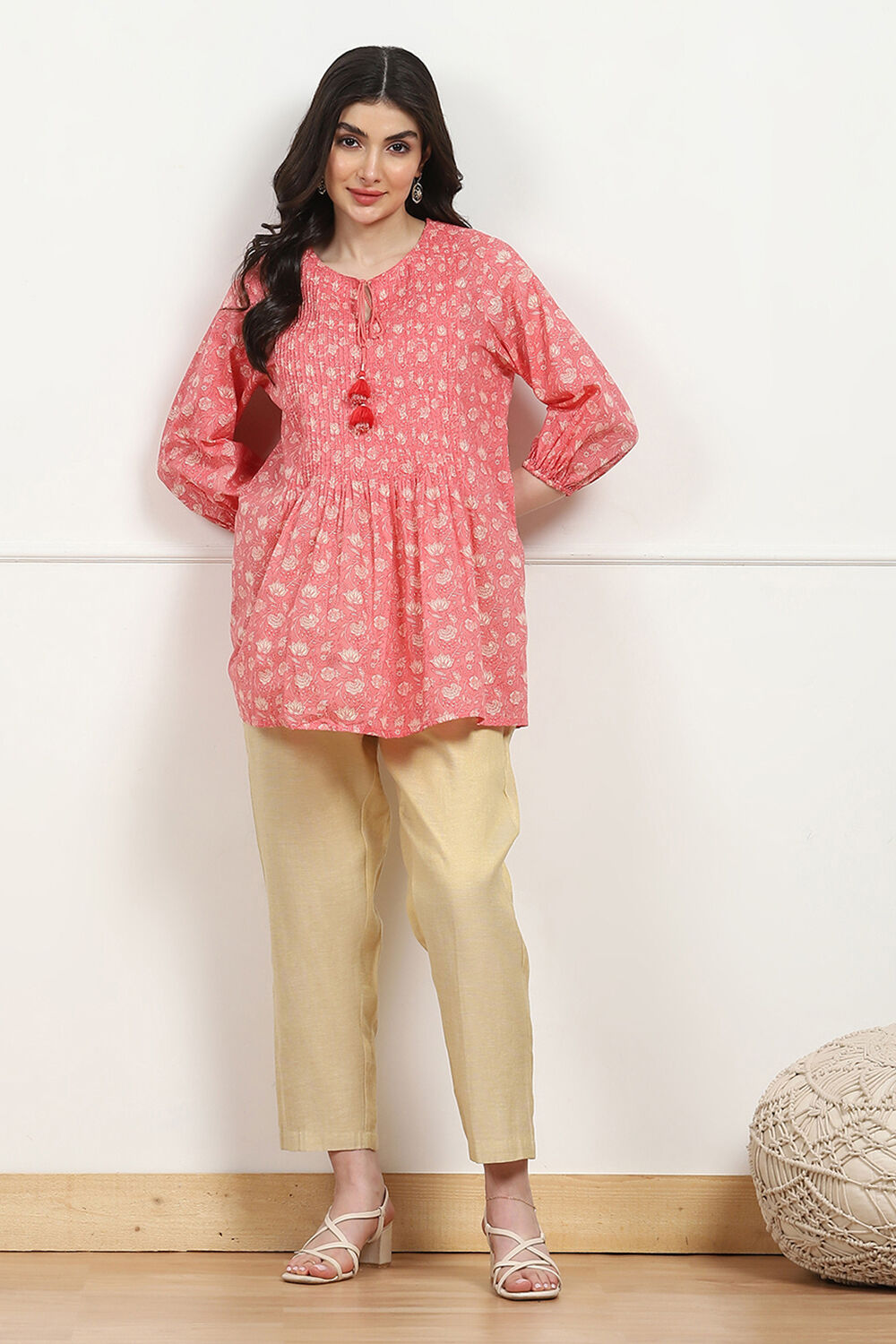 Buy Off White Cotton Pants Online at Biba India