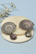 Gold Silver Brass earrings image number 2