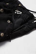 Black Viscose Rayon Embroidered Fusion Set image number 9