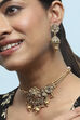 Green Brass Necklace Set image number 3