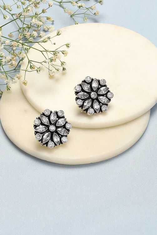 White Brass Earrings image number 0