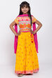 Yellow Cotton Lehenga Set image number 0