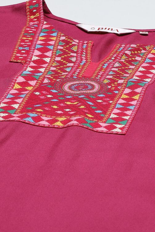 Sage Green Solid LIVA Straight Kurta Slim Pant Suit Set image number 1