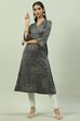 Oil Pink Straight Printed Kurta image number 5