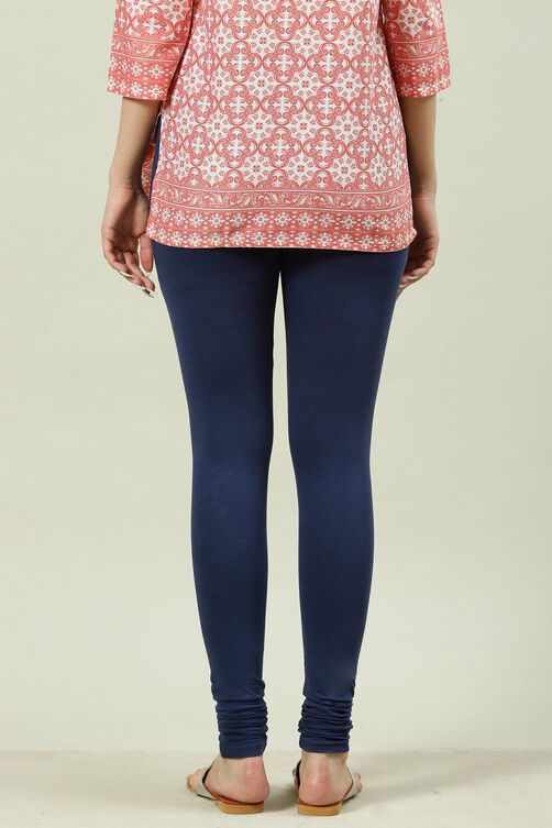 Camel Cotton Blend Solid Churidar image number 4