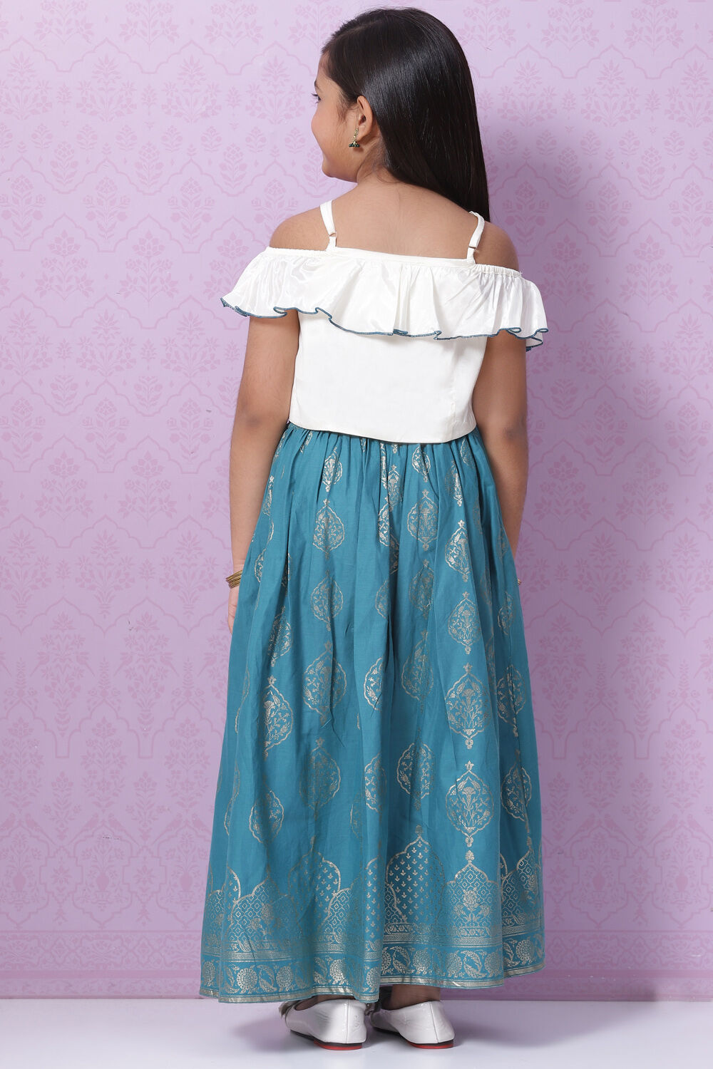 Berry Red Viscose Lehenga Set image number 4