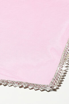 Bubble gum Pink Nylon Short Top Lehenga Set image number 3