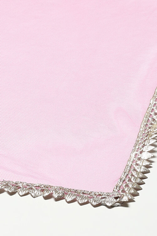 Bubble gum Pink Nylon Short Top Lehenga Set image number 3