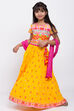 Yellow Cotton Lehenga Set image number 2