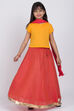 Yellow Cotton Lehenga Set image number 2